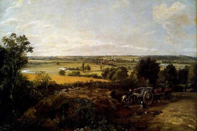 John Constable The Stour-Valley with the Church of Dedham Norge oil painting art